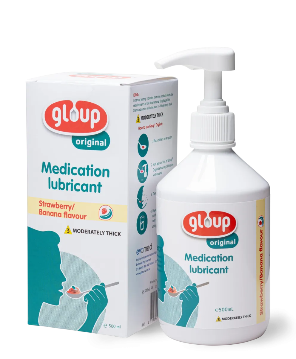 Gloup® Original - Strawberry & Banana Flavour — Gloup medication swallowing gel