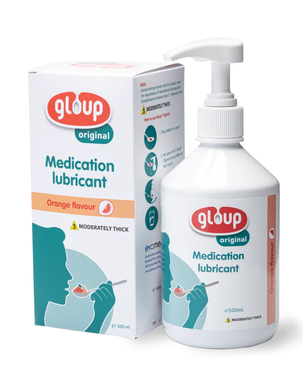 Gloup® Original - Orange Flavour — Gloup medication swallowing gel