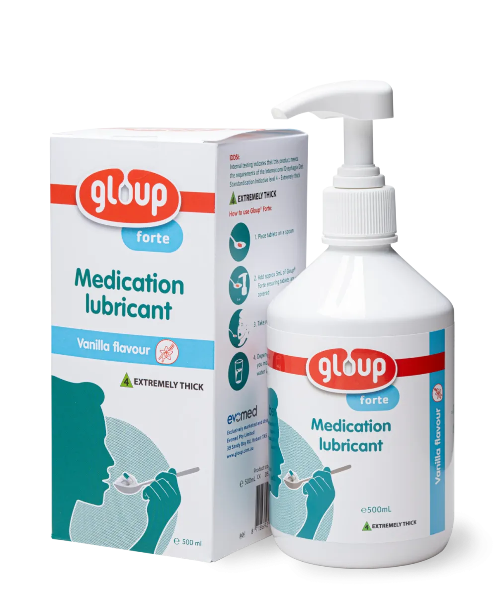 Gloup® Forte - Vanilla Flavour — Gloup medication swallowing gel